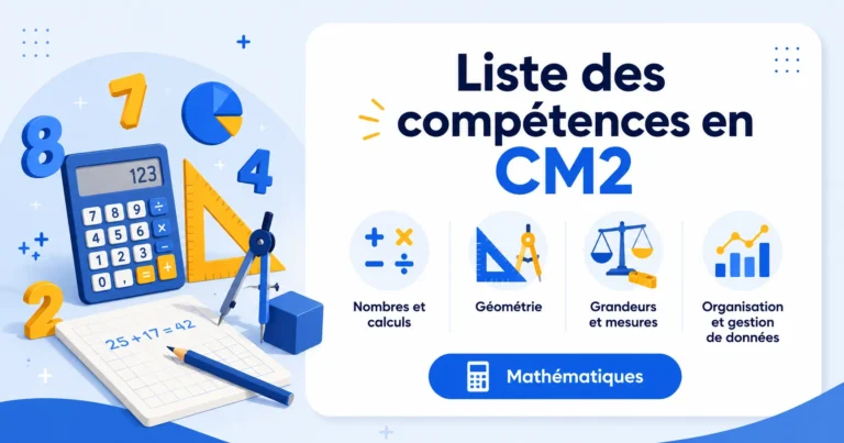 Liste des compétences en CM2