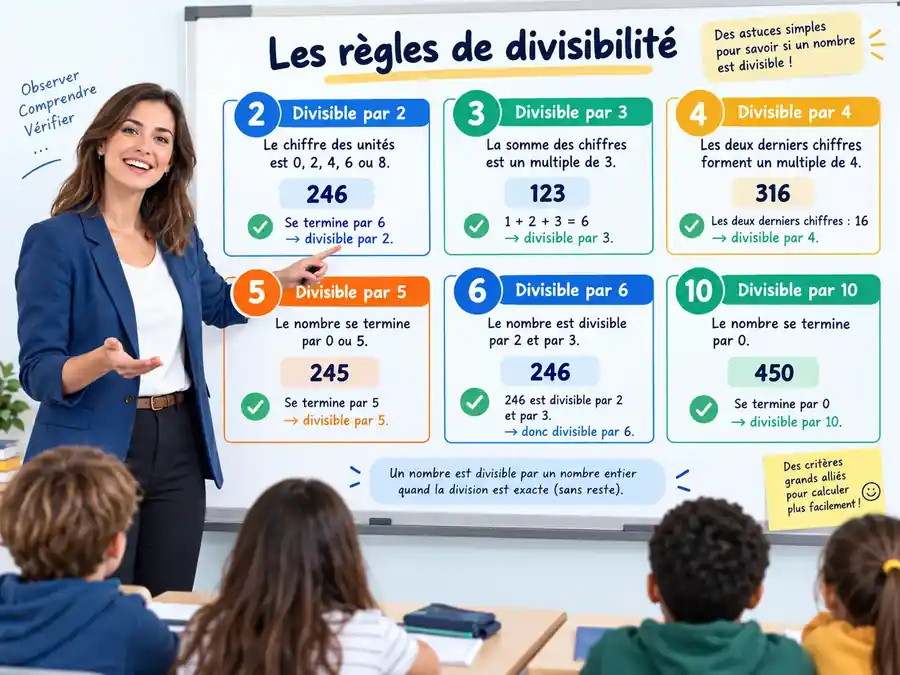 Les critères de divisibilité au CM2 expliqués avec des exemples