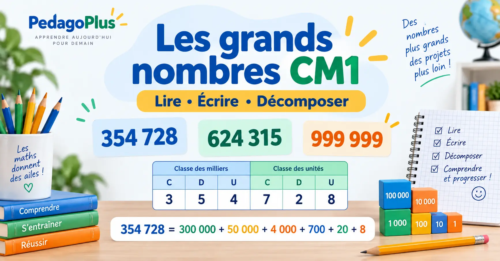Les grands nombres CM1 jusqu’à 999 999