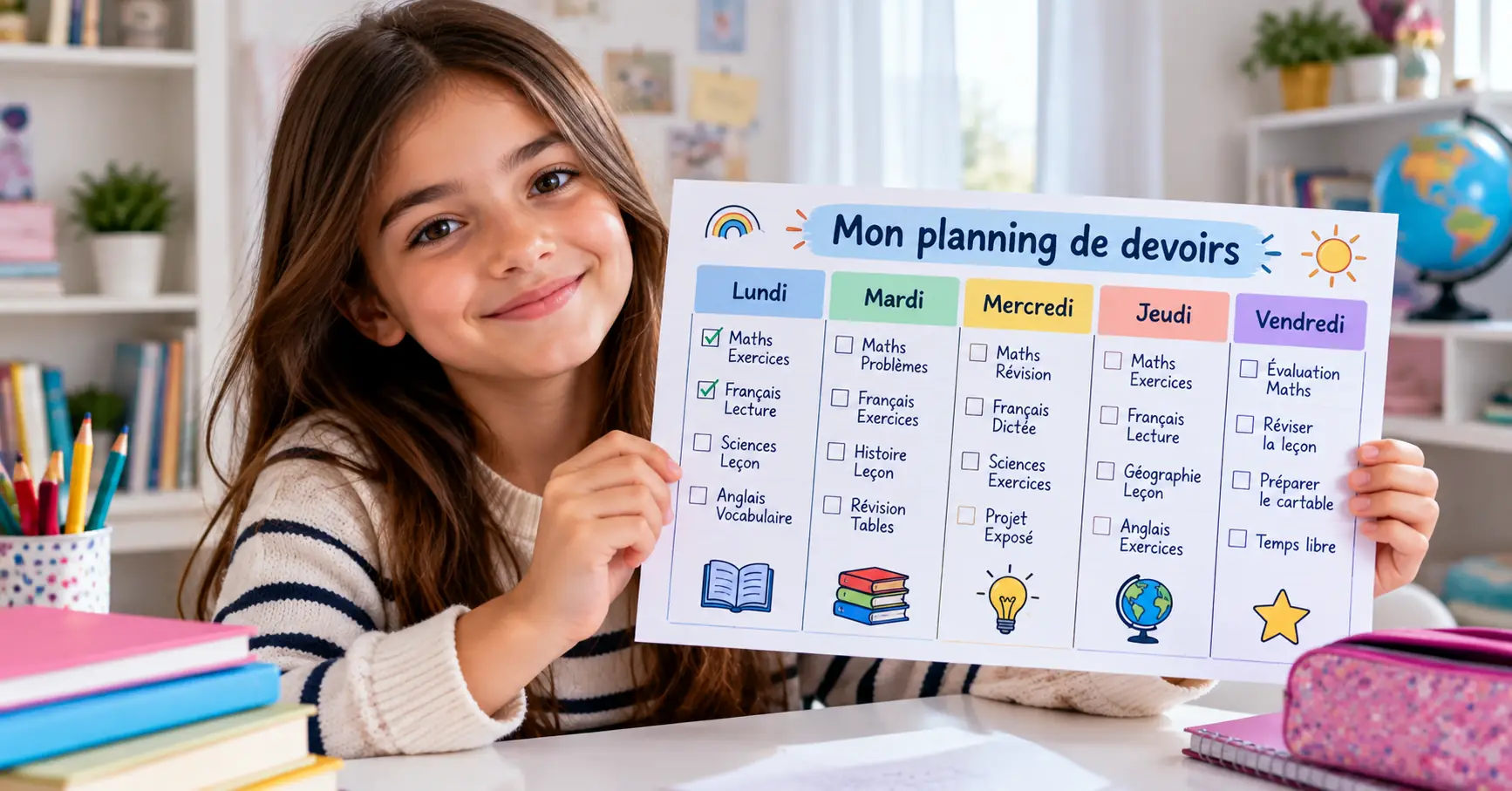 Plannings de devoirs CM1-CM2